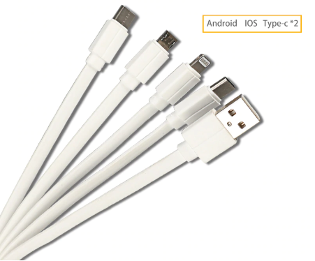 USB кабел 3 в 1 за бързо зареждане IOS/Type-C/Android