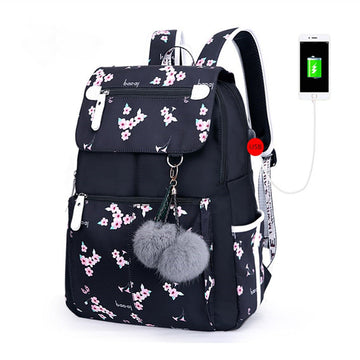School backpack Flower