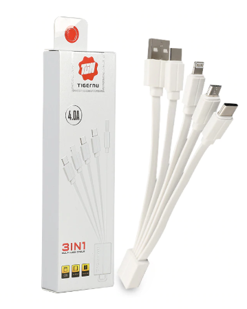 3 in 1 USB cable for fast charging IOS/Type-C/Android