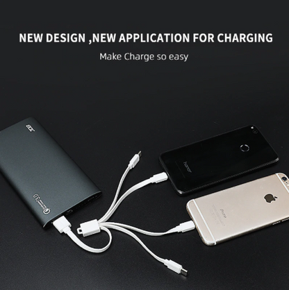 USB кабел 3 в 1 за бързо зареждане IOS/Type-C/Android