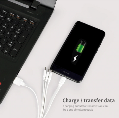 USB кабел 3 в 1 за бързо зареждане IOS/Type-C/Android